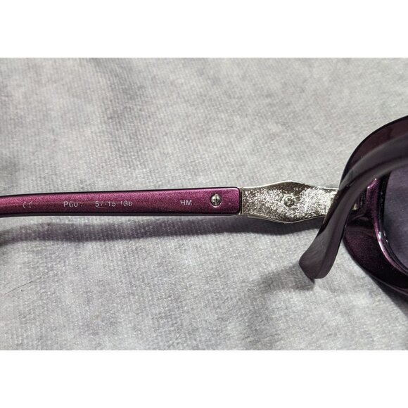 Kay Unger New York Metallic Purple With White Accents Sunglasses main image 4